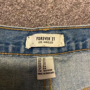 Forever 21 High Waisted Jean Skirt